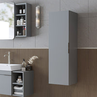 Roomart Badmöbel Set LYCIA 72 cm – 4-teiliges Badezimmermöbel-Set mit Keramik-Waschbecken, Spiegelschrank & Seitenschrank – Badmöbel in 4 Farben