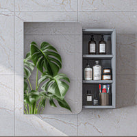 Roomart Bad Spiegelschrank LYCIA 70 cm – Badezimmerspiegel mit Stauraum, für Bad & Gäste-WC, in 4 Farben