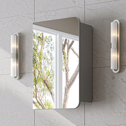 Roomart Bad Spiegelschrank LYCIA 45 cm – Badezimmerspiegel mit Stauraum, für Bad & Gäste-WC, in 4 Farben