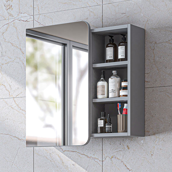Roomart Bad Spiegelschrank LYCIA, 70 cm, mit Stauraum und offenen Fächern, in 4 Farben
