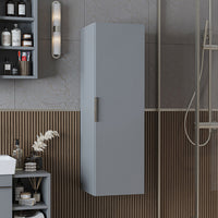 Roomart Bad Hochschrank LYCIA – Badezimmerschrank 114 cm mit Stauraum, Seitenschrank für Bad & Gäste-WC, Badmöbel modern, 4 Farben