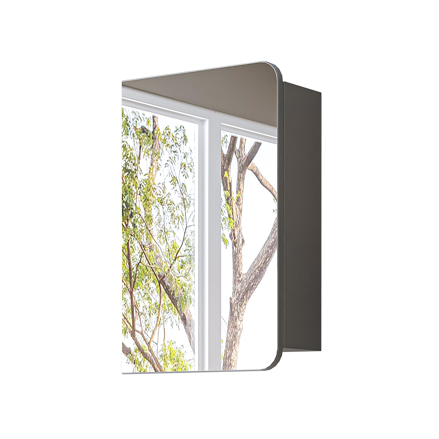 Roomart Bad Spiegelschrank LYCIA 45 cm – Badezimmerspiegel mit Stauraum, für Bad & Gäste-WC, in 4 Farben