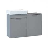 Roomart 3-teiliges Badmöbel-Set LYCIA, 49 cm, Waschtisch, Spiegelschrank und Hochschrank, in 4 Farben