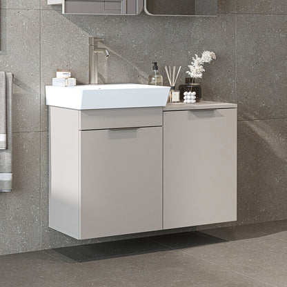 Roomart 2-teiliges Badmöbel-Set LYCIA, 49 cm, Waschtisch mit Spiegelschrank, in 4 Farben