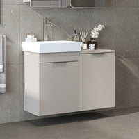 Roomart 2-teiliges Badmöbel-Set LYCIA, 49 cm, Waschtisch mit Spiegelschrank, in 4 Farben