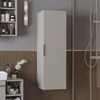 Bad-Hochschrank LYCIA in Beige mit Tür und Einlegeböden