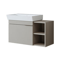 Roomart Badmöbel LYCIA 82 cm – Waschbeckenunterschrank mit Keramik-Waschbecken – Waschtischunterschrank für Badezimmer – Modernes Badmöbel mit Stauraum – 4 Farben