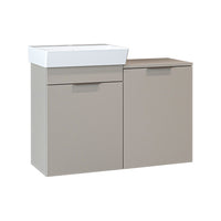 Roomart 3-teiliges Badmöbel-Set LYCIA, 49 cm, Waschtisch, Spiegelschrank und Hochschrank, in 4 Farben