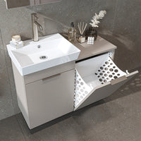 Roomart 2-teiliges Badmöbel-Set LYCIA, 49 cm, Waschtisch mit Spiegelschrank, in 4 Farben