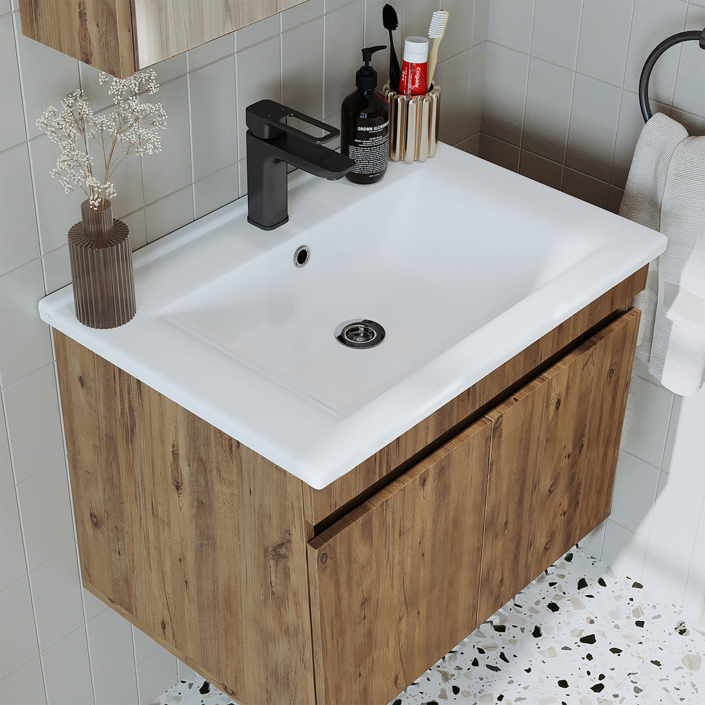 Roomart bathroom furniture set ATRIA 65 cm vanity unit with washbasin mirror cabinet tall cabinet - mirror bathroom, mirror cabinet bathroom 60 cm wide, bathroom mirror cabinet, mirror cabinet with lighting, mirror cabinet 80 cm wide, mirror cabinets for bathroom, mirror cabinets for bathroom