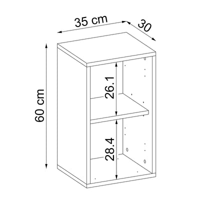 Roomart GUSTO Hochschrank 60 cm – Bad-Hängeschrank mit Soft-Close – Moderner Badezimmerschrank mit Stauraum – Weiß oder Eiche