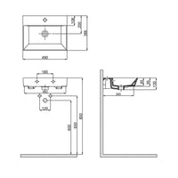 Roomart Badmöbel LYCIA 50 cm – Waschbeckenunterschrank mit Keramik-Waschbecken – Waschtischunterschrank für Badezimmer – Modernes Badmöbel mit Stauraum – 4 Farben