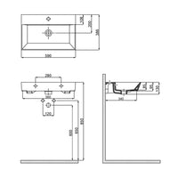 Roomart Badmöbel Set LYCIA 82 cm – 4-teiliges Badezimmermöbel-Set mit Keramik-Waschbecken, Spiegelschrank & Seitenschrank – Badmöbel in 4 Farben