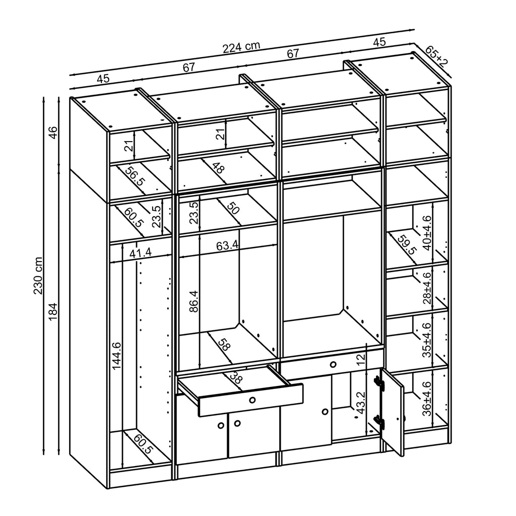 View details for Roomart Waschmaschinenumbauschrank & Schrankwand für Waschküche und Hauswirtschaftsraum – 224 cm breit – mit praktischem Ausziehbrett – erhältlich in Weiß, Eiche oder Schwarz-Eiche Roomart Waschmaschinenumbauschrank & Schrankwand für Wasc