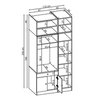 Roomart SERIE 3 Waschmaschinenschrank 112 cm – 230 cm hoch, Ausziehbrett & Hochschrank | in 3 Farben