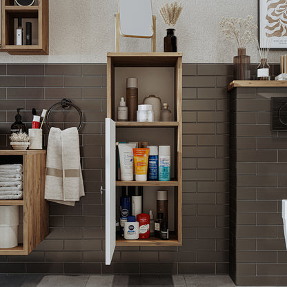 Roomart Badezimmermöbel Set LOTUS 75 cm 4 Teilig mit Keramik Waschbecken - badezimmerschrank, waschbecken, badezimmermöbel, badschrank, badezimmer, mit, unterschrank, badmöbel, set, waschtisch, möbel, badezimmermãbel, bad, badezimmerschränke, schmal, schm