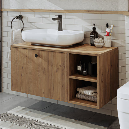 Roomart Badezimmermöbel Set LOTUS 95 cm 4 Teilig mit Keramik Waschbecken - badezimmerschrank, waschbecken, badezimmermöbel, badschrank, badezimmer, mit, unterschrank, badmöbel, set, waschtisch, möbel, badezimmermãbel, bad, badezimmerschränke, schmal, schm