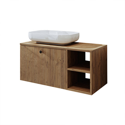 Roomart Badezimmermöbel Set LOTUS 95 cm 4 Teilig mit Keramik Waschbecken - badezimmerschrank, waschbecken, badezimmermöbel, badschrank, badezimmer, mit, unterschrank, badmöbel, set, waschtisch, möbel, badezimmermãbel, bad, badezimmerschränke, schmal, schm