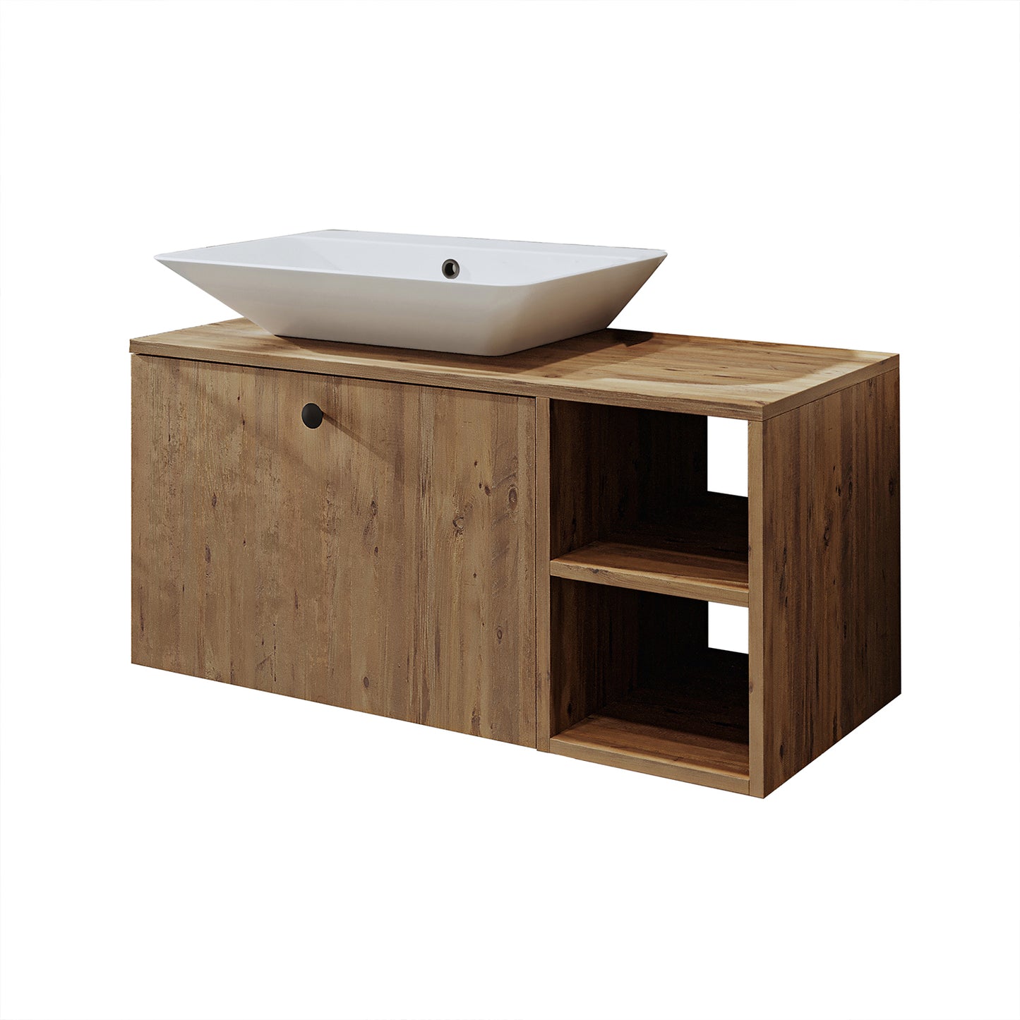 Roomart Badezimmermöbel Set LOTUS 95 cm 4 Teilig mit Keramik Waschbecken - badezimmerschrank, waschbecken, badezimmermöbel, badschrank, badezimmer, mit, unterschrank, badmöbel, set, waschtisch, möbel, badezimmermãbel, bad, badezimmerschränke, schmal, schm