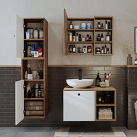 Roomart Badezimmermöbel Set LOTUS 75 cm 4 Teilig mit Keramik Waschbecken - badezimmerschrank, waschbecken, badezimmermöbel, badschrank, badezimmer, mit, unterschrank, badmöbel, set, waschtisch, möbel, badezimmermãbel, bad, badezimmerschränke, schmal, schm