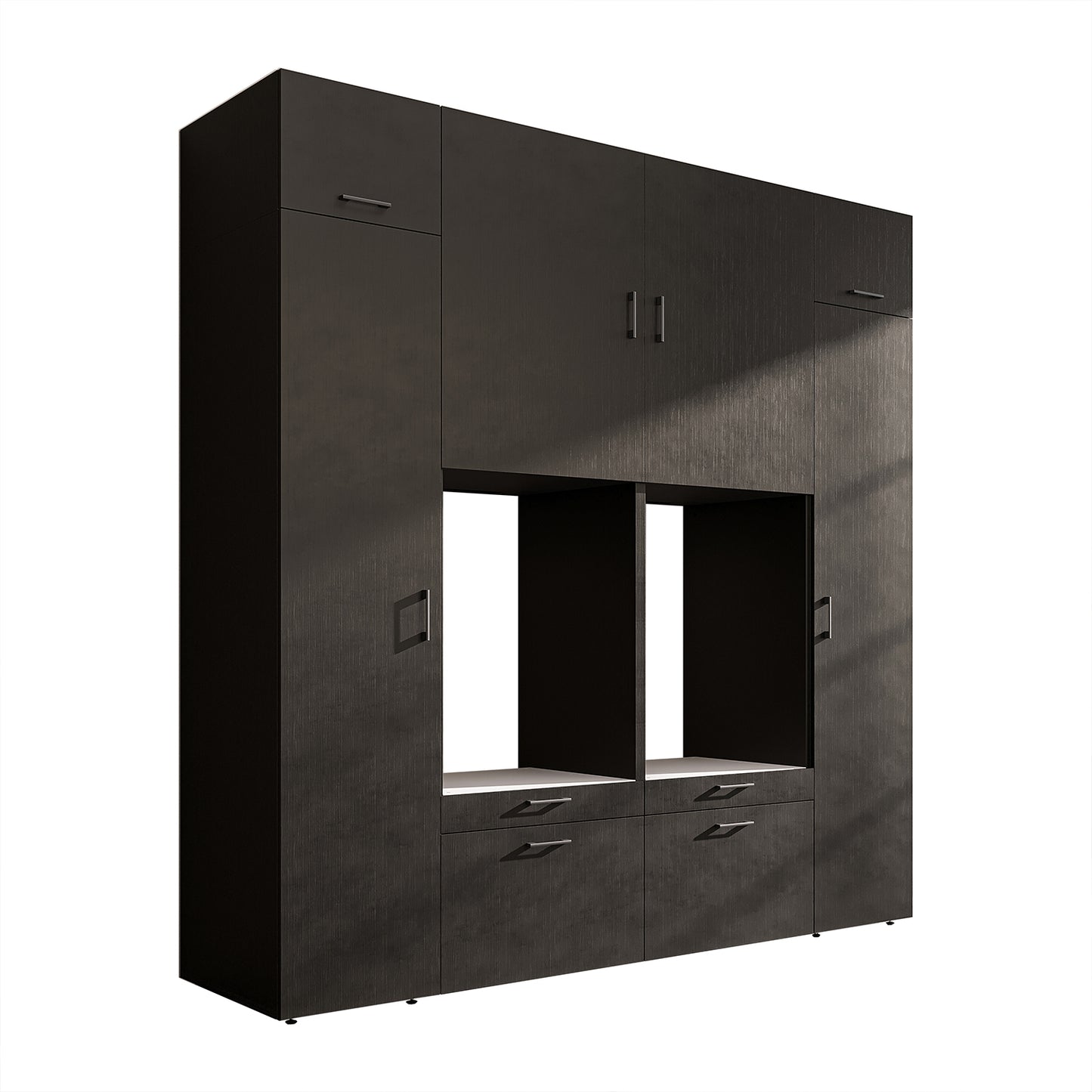 Roomart Waschmaschinenschrank SERIE 2 – Doppelschrank mit Seitenschränken, 3 Farben