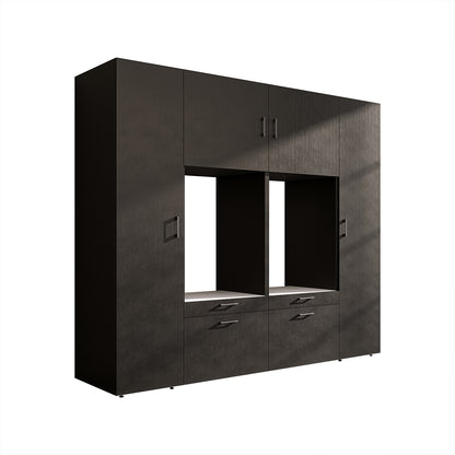 Roomart Waschmaschinenschrank 224 cm – 2 Geräte nebeneinander & Hochschrank | in 3 Farben