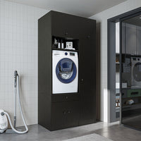 Roomart SERIE 3 Waschmaschinenschrank 112 cm – 230 cm hoch, Ausziehbrett & Hochschrank | in 3 Farben
