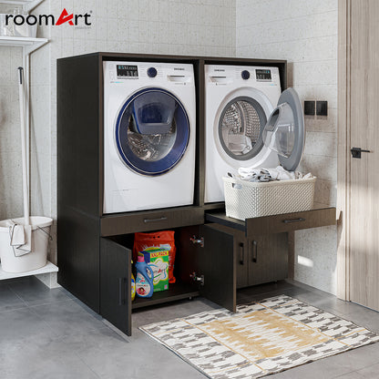 Roomart Waschmachinen Doppelschrrank Überbauschrank, 134 cm Breit, mit Ausziehbrett, in 3 Farben (Kopie)