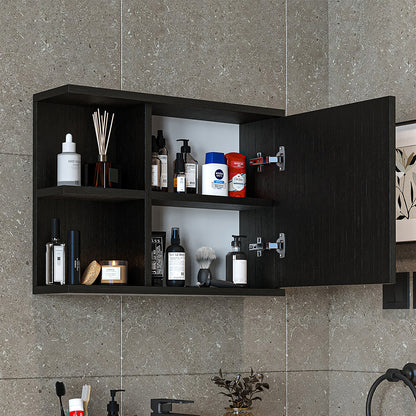 Roomart Badezimmerspiegelschrank "ADA“ – moderner, kompakter 60 cm Badschrank mit Spiegel – in Weiß, Eiche, Anthrazit oder Schwarz