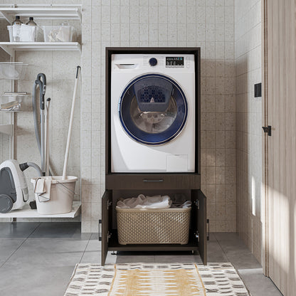 Roomart A3 Waschmaschinenschrank 67 cm – Erhöhung mit Schublade, Ausziehbrett & Stauraum | 3 Farben