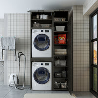 Roomart Waschmaschinenschrank, Trockner auf Waschmaschine • 112 cm breit • In 3 Farben