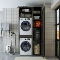 Roomart Waschmaschinenschrank, Trockner auf Waschmaschine • 112 cm breit • In 3 Farben