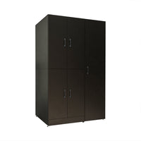 Roomart Waschmaschinenschrank „DORA 115 cm Breit“ für Waschmaschine & Trockner mit Regalböden, in 5 Farben • Weiß • Weiß Eiche • Anthrazit Eiche • Eiche • Schwarz Eiche