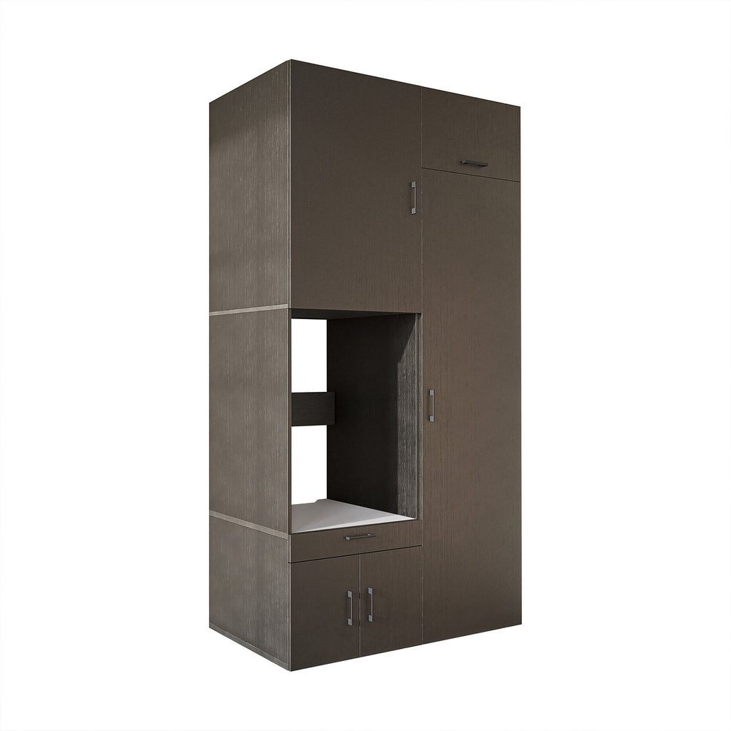 Roomart Waschmaschinenschrank 240 cm mit Hochschrank – Soft-Close, Ausziehbrett | 3 Farben