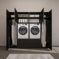Roomart Waschmaschinenschrank 224 cm – 2 Geräte nebeneinander & Hochschrank | in 3 Farben