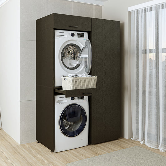 Roomart Waschmaschinenschrank, Trockner auf Waschmaschine • 127 cm breit • In 3 Farben