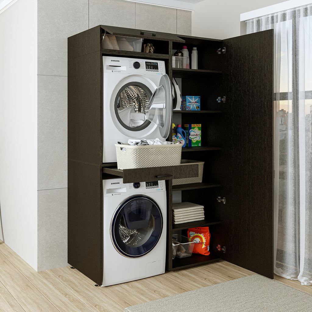 Roomart Waschmaschinenschrank, Trockner auf Waschmaschine • 127 cm breit • In 3 Farben