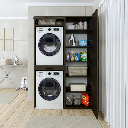 Roomart Waschmaschinenschrank, Trockner auf Waschmaschine • 127 cm breit • In 3 Farben