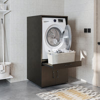 Roomart A3 Waschmaschinenschrank 67 cm – Erhöhung mit Schublade, Ausziehbrett & Stauraum | 3 Farben