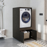 Roomart A3 Waschmaschinenschrank 67 cm – Erhöhung mit Schublade, Ausziehbrett & Stauraum | 3 Farben