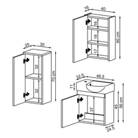 Ensemble de meubles de salle de bain - PUNTO - Meuble sous vasque - Meubles de salle de bain - Gäste WC - armoire de salle de bain, lavabo, meuble de salle de bain, armoire de salle de bain, avec, meuble sous vasque, meuble de salle de bain, ensemble, lavabo, meuble, meuble de salle de bain, salle de bain, armoires de salle de bain, schm