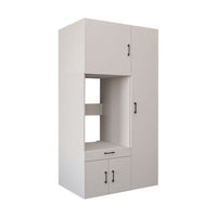 Roomart Waschmaschinenschrank SERIE 3 112 cm, Weiß, 205 cm hoch