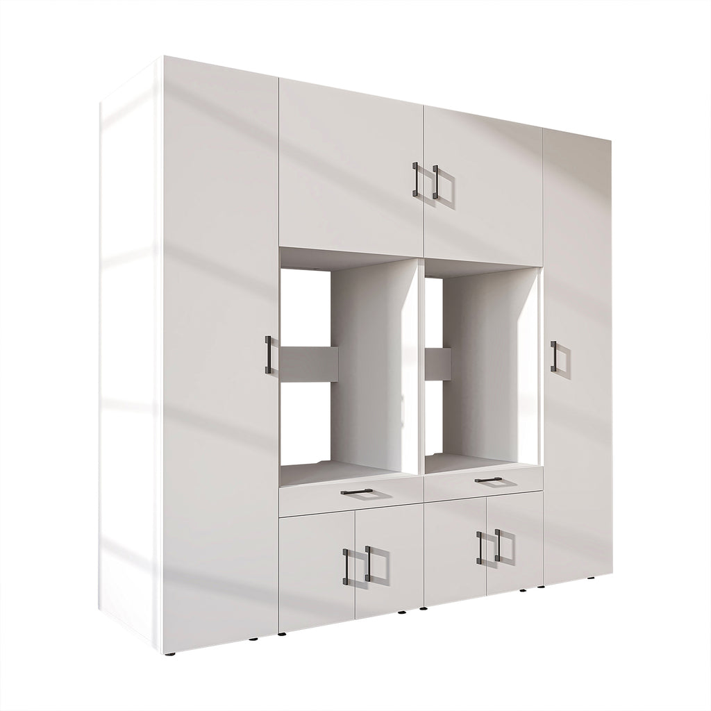 Roomart Waschmaschinenschrank SERIE 3 224 cm, Weiß, 205 cm hoch