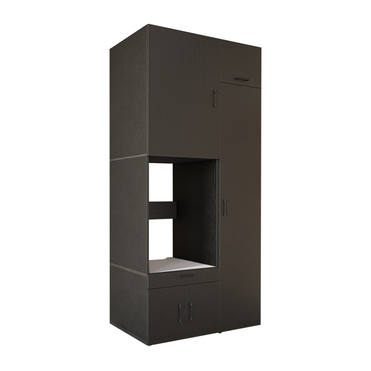 Roomart Waschmaschinenschrank SERIE 3 112 cm, Schwarz-Eiche, 240 cm hoch
