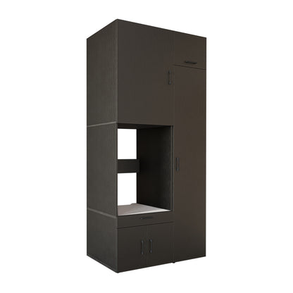 Roomart Waschmaschinenschrank SERIE 3 112 cm, Schwarz-Eiche, 240 cm hoch