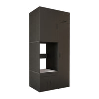 Roomart Waschmaschinenschrank SERIE 3 112 cm, Schwarz-Eiche, 240 cm hoch