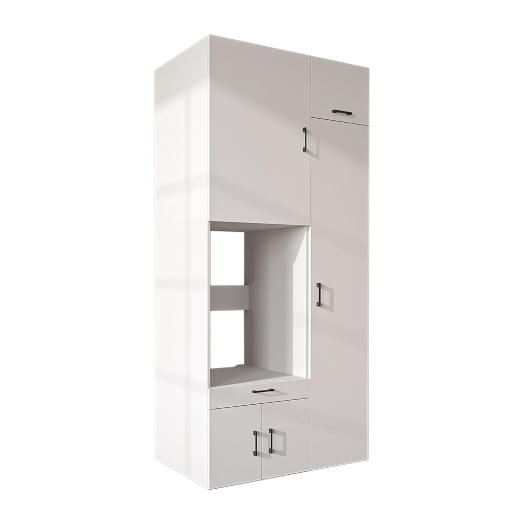 Roomart Waschmaschinenschrank SERIE 3 112 cm, Weiß, 240 cm hoch