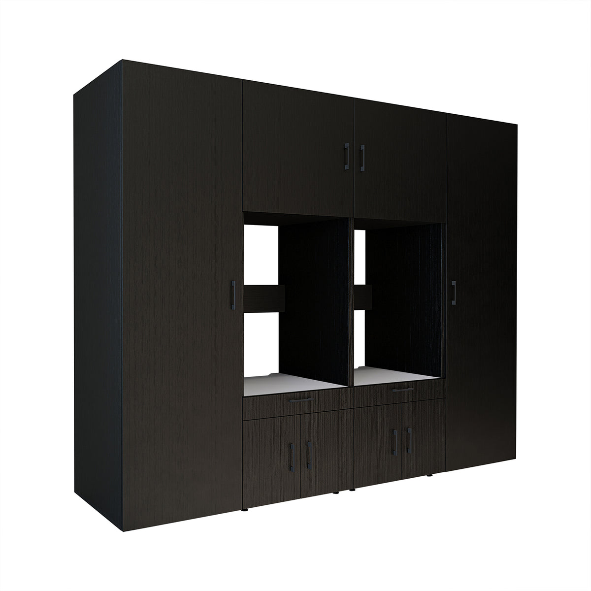 Roomart Waschmaschinenschrank SERIE 3 254 cm, Schwarz-Eiche, 205 cm hoch