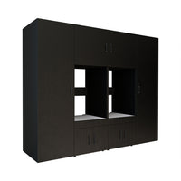 Roomart Waschmaschinenschrank SERIE 3 254 cm, Schwarz-Eiche, 205 cm hoch