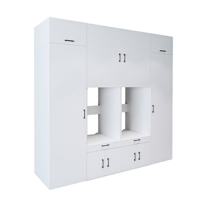 Roomart Waschmaschinenschrank SERIE 3 254 cm, Weiß, 240 cm hoch
